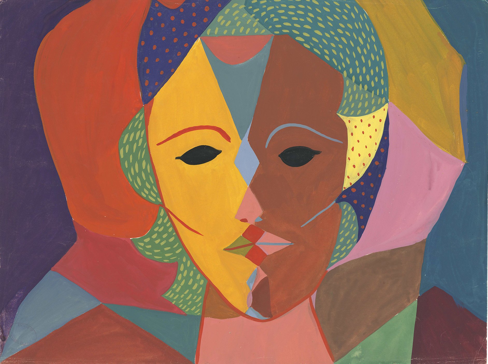 لوحة (Triple-Face Portrait) لسيلفيا بلايث