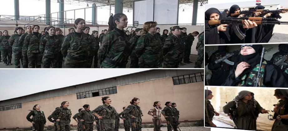 مقاتلات نساء تشارك في المعارك في سوريا