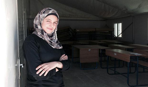 اللاجئة السورية والناشطة في مجال حقوق التعليم مزن المليحان