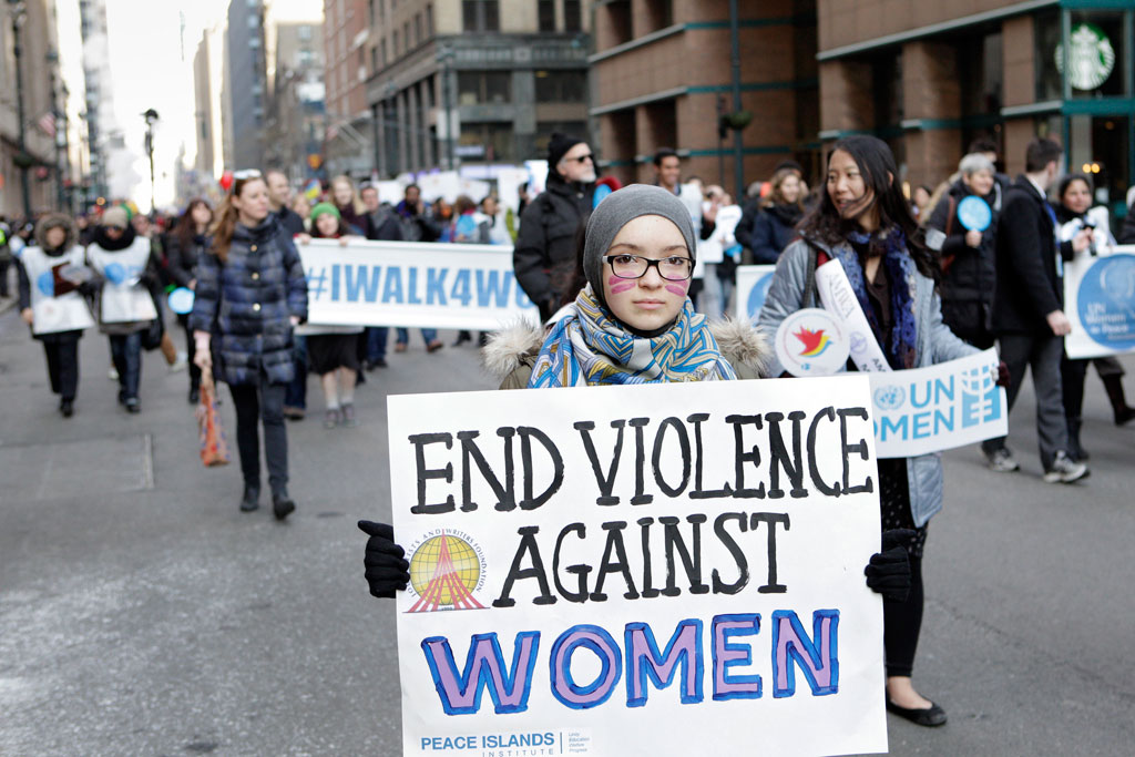 مسيرة إنهاء العنف ضد المرأة في 7 مارس 2016 نيويورك. Photo: UN Women/J Carrier