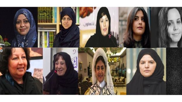 تسع معتقلات رأي وناشطات في مجال حقوق المرأة في السعودية