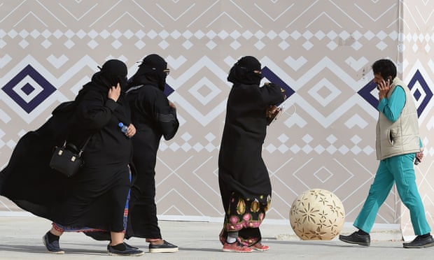Thanks to the Absher app, Saudi men can keep tracks on their wives and female workers. Photograph: Fayez Nureldine/AFP/Getty Images