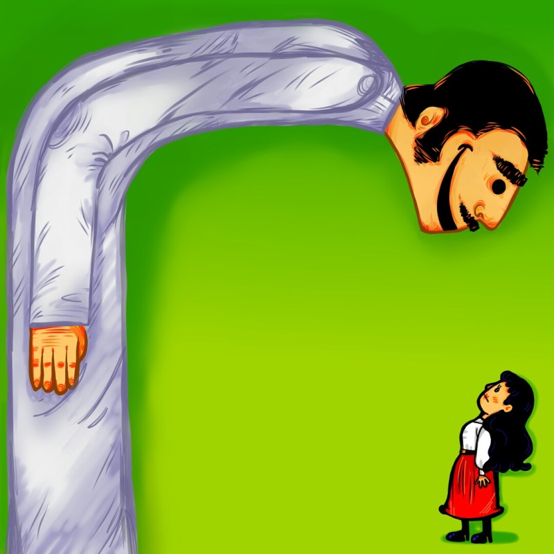 مفهوم «الفسرجة»أو ال«mansplaining»/ رسم: شيماء العلوي