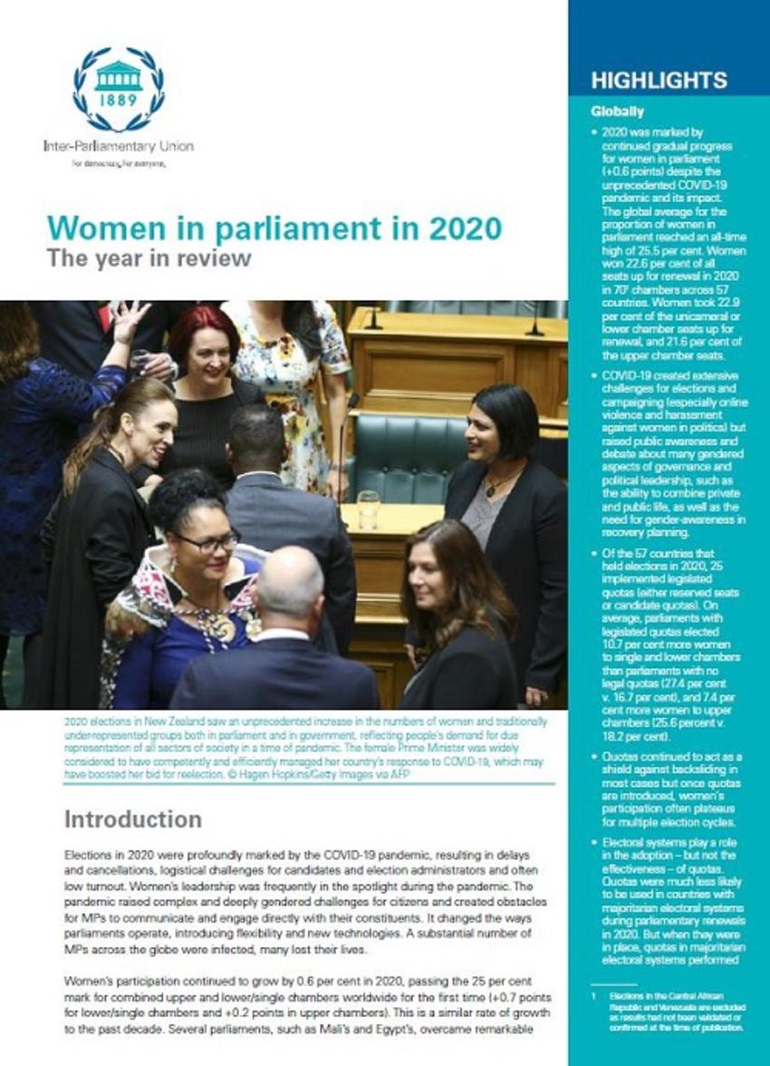 Women in Parliament in 2020
