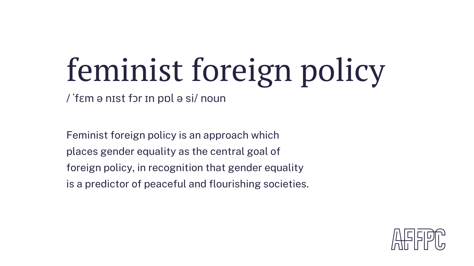 الدبلوماسية النسوية Feminist Diplomacy
